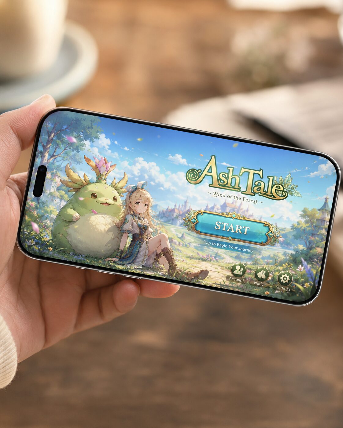 アッシュテイルをスマホでプレイするイメージ アッシュテイルをスマホでプレイしているイメージ画像