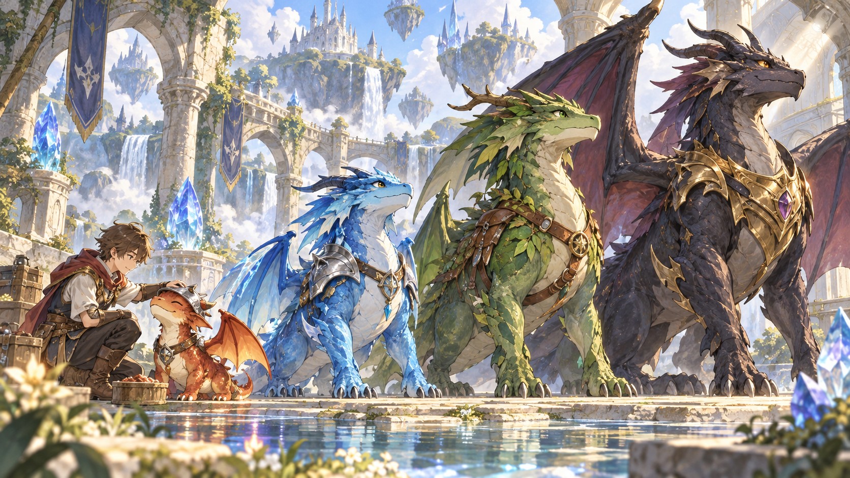 ドラゴンエッグでモンスターを育成するイメージ ドラゴンエッグでドラゴンやモンスターを育成しているイメージ画像