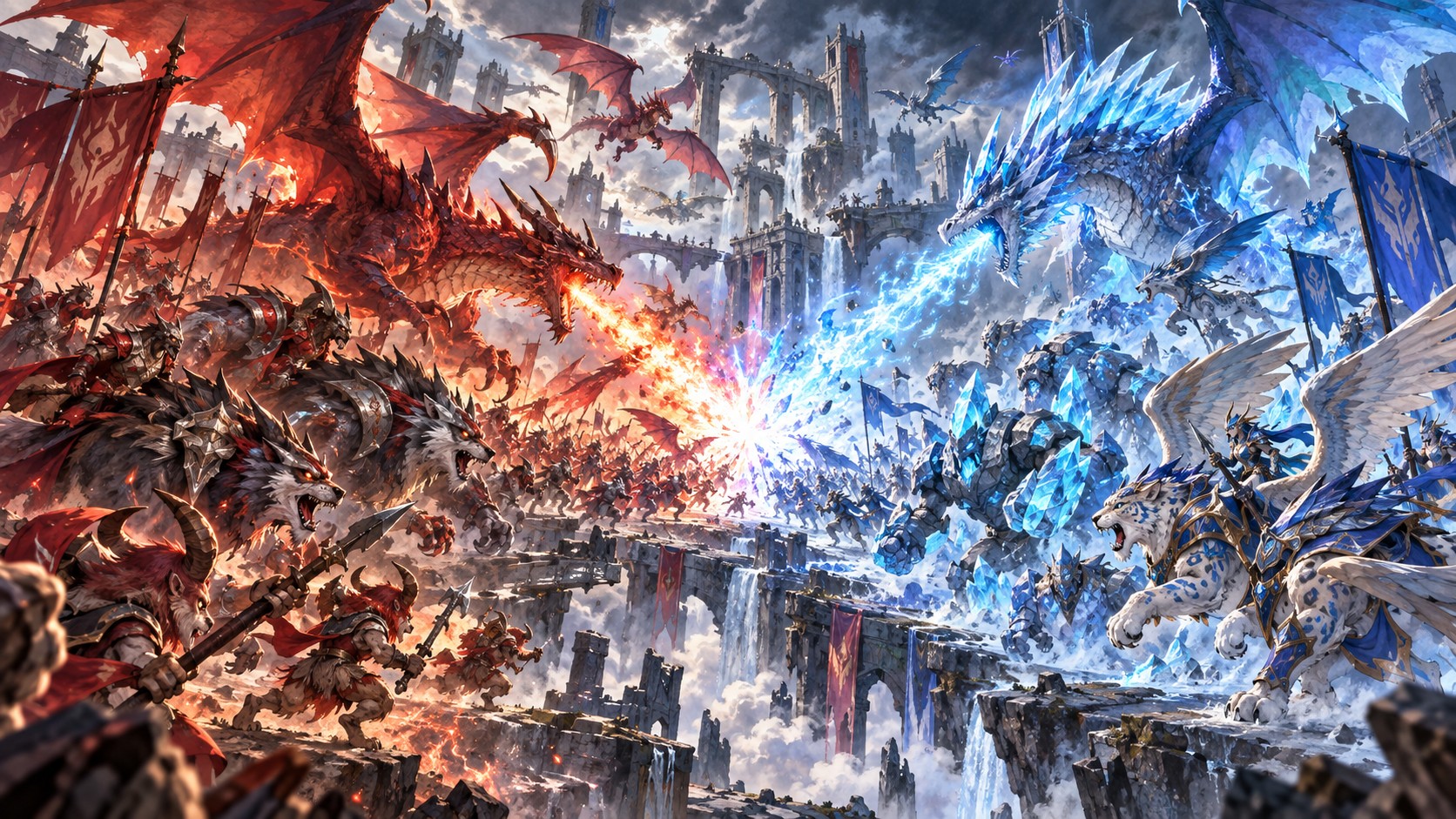 ドラゴンエッグのギルドバトル画面イメージ ドラゴンエッグでギルドバトルをしているイメージ画像