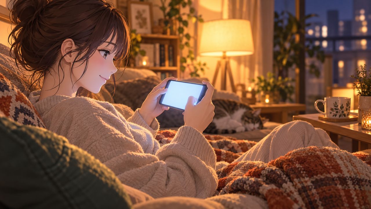 スマホでプレイしているイメージ画像