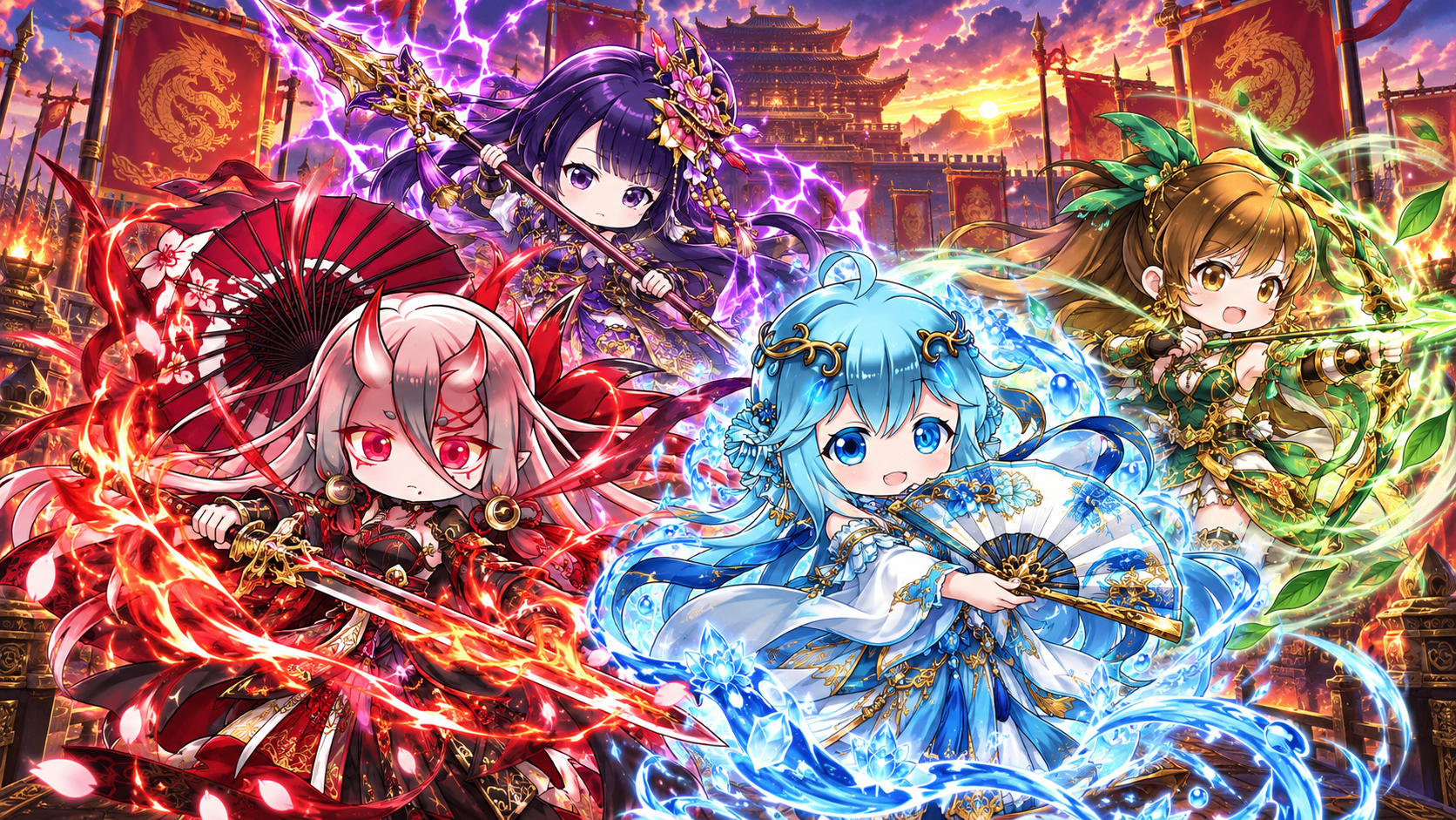 三国ドライブの武将収集画面イメージ 三国ドライブで武将を収集しているイメージ画像