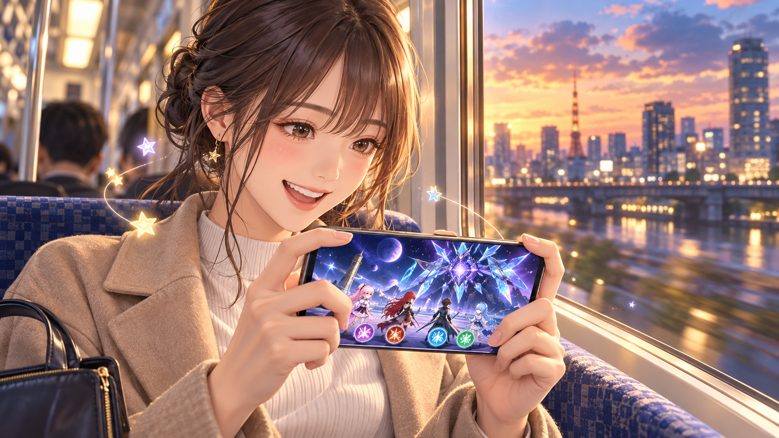 スマホでプレイしているイメージ画像