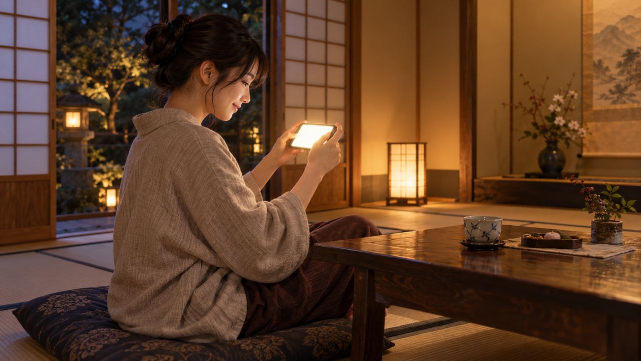スマホでプレイしているイメージ画像